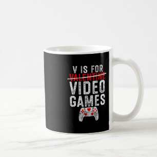 Mug V est pour la Saint-Valentin jeux vidéo Gamer Homm