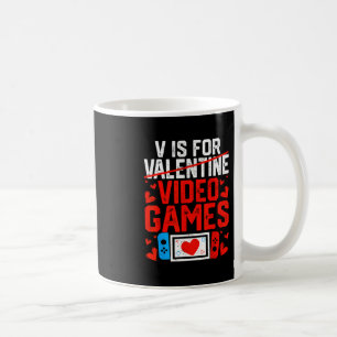 Mug V est pour les cadeaux de jeux vidéo drôle de la S
