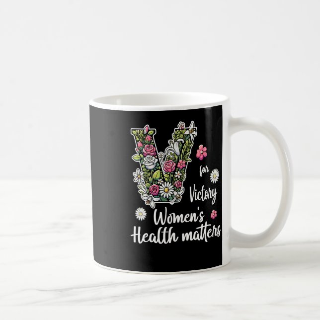 Mug V Pour Victoire ; Santé des femmes S (Droite)