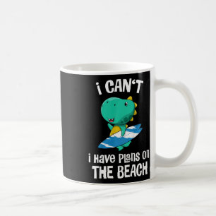 Mug Vacances à la plage de dinosaures drôles pour enfa