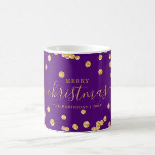 Mug Vacances de Noël OR simple Parties scintillant po