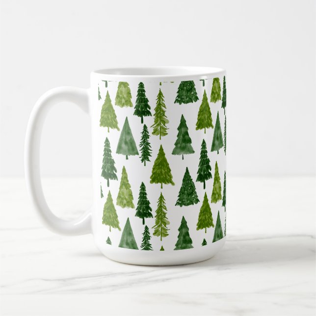 Mug Vacances d'hiver Motif d'arbre de Noël  (Gauche)