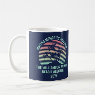 Mug Vacances familiales personnalisées Retro Tropical 