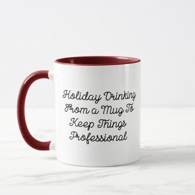 Mug Vacances Festives Boire, Alcool Hilariant Dit (Gauche)