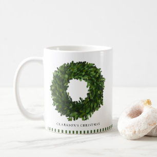 Mug Vacances personnalisées en Boxwood Peint À La Main