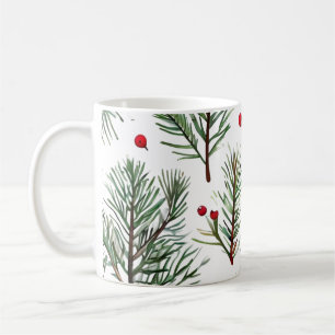 Mug Vacances Pine et Baies rouges Design