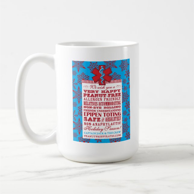 Mug Vacances Sans Arachide heureuses ! (Tasse) (Gauche)