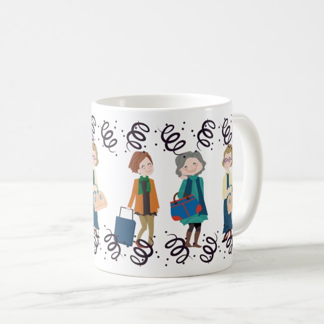 Mug Vacances, Tourisme et Désert (Devant droit)