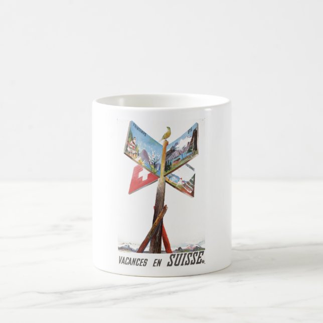 Mug Vacances vintages en Suisse (Centre)