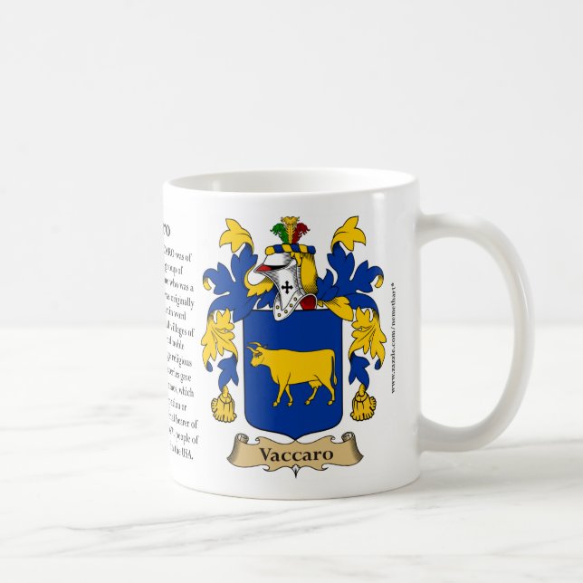 Mug Vaccaro, l'origine, la signification et la crête (Droite)