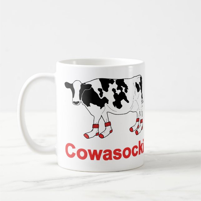 Mug Vache à lait dans les chaussettes - vache à (Gauche)