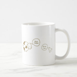 Mug vache brune à brun de poulet