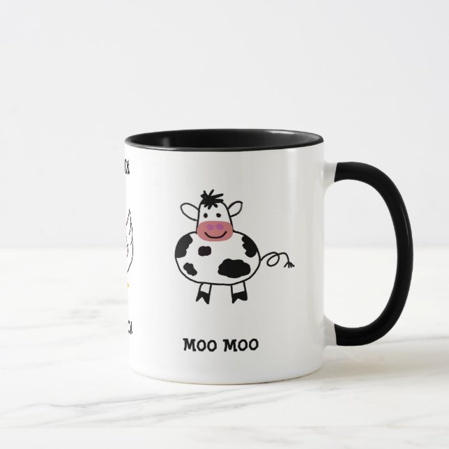 Mug vache, canard, cochon, (Droite)