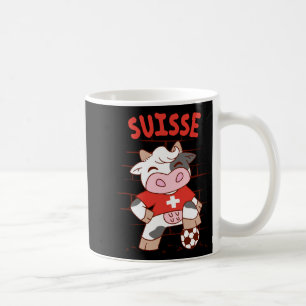 Mug Vache de football suisse Fan de football Drapeau d