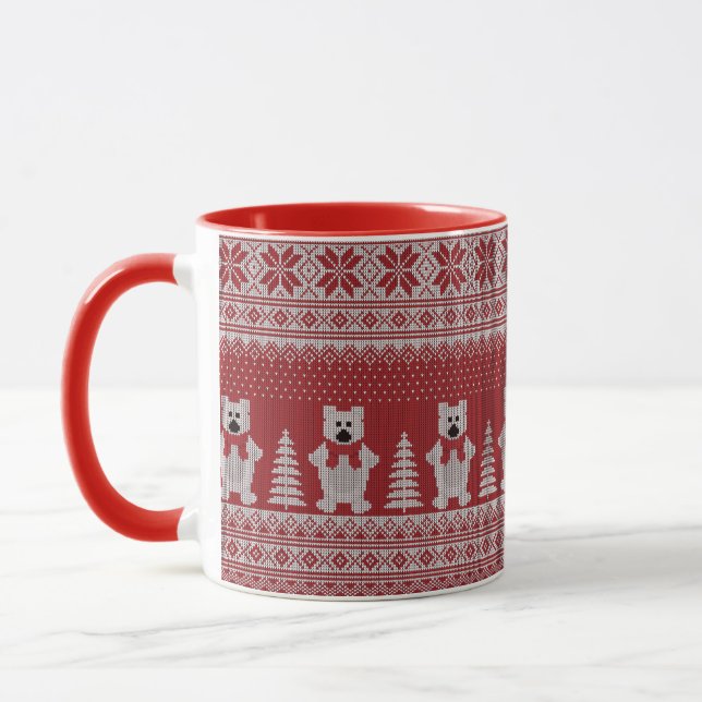 Mug Vache de Noël Mignon (Gauche)
