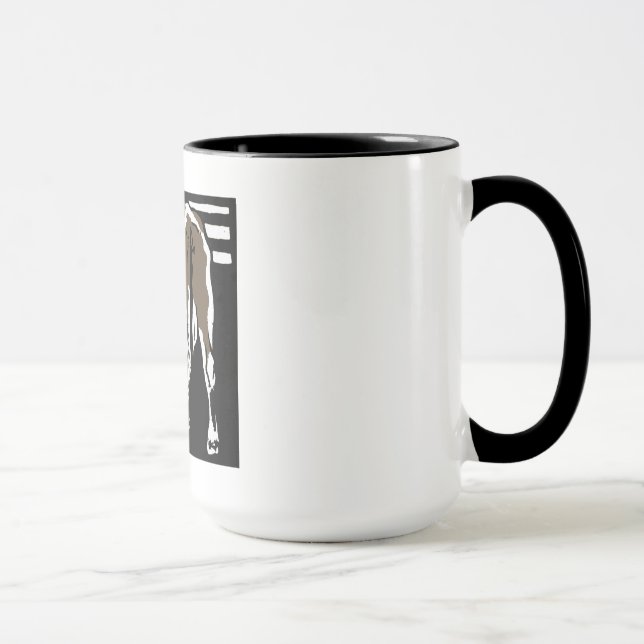 Mug Vache de sciage victorienne sur la boue (Droite)