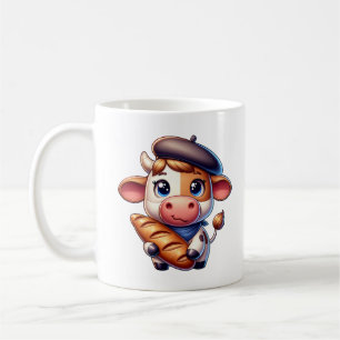Mug Vache française avec Baguette