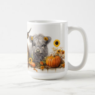 Mug Vache Highland, tournesols