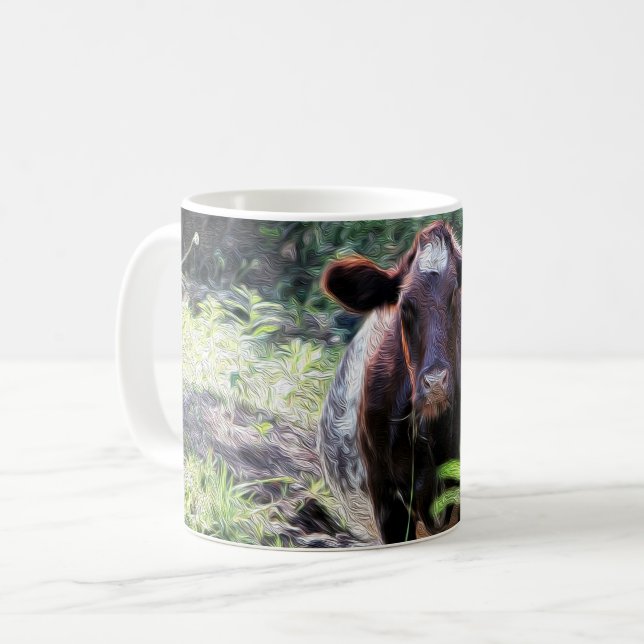 Mug Vache laitière de Shorthorn se refroidissant dans (Devant gauche)