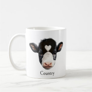Mug Vache noire et blanche de campagne