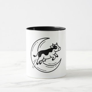 Mug Vache sautant par-dessus la Lune