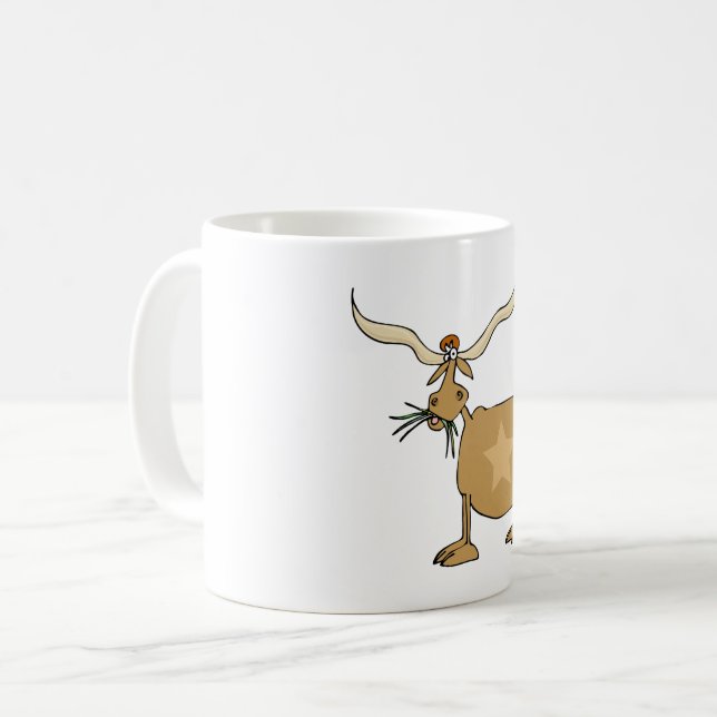 Mug Vache Texas Longhorn avec étoile (Devant gauche)