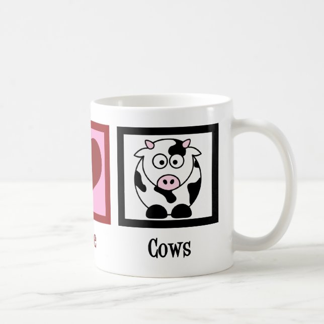 Mug Vaches d'amour pour la paix (Droite)