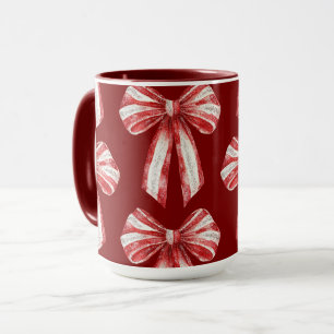 Mug Vaches de menthe blanche rouge Noël
