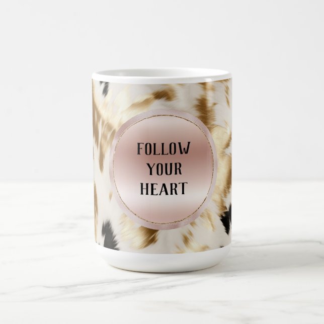 Mug Vachette blanche à crème noire de l'Ouest (Centre)