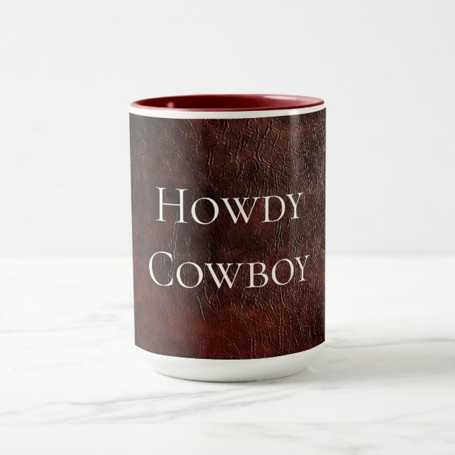 Mug Vachette en cuir Brown Faux Sud-Ouest (Centre)