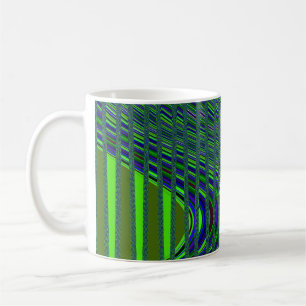 Mug Vague de tranches de café Mug, bleu-vert