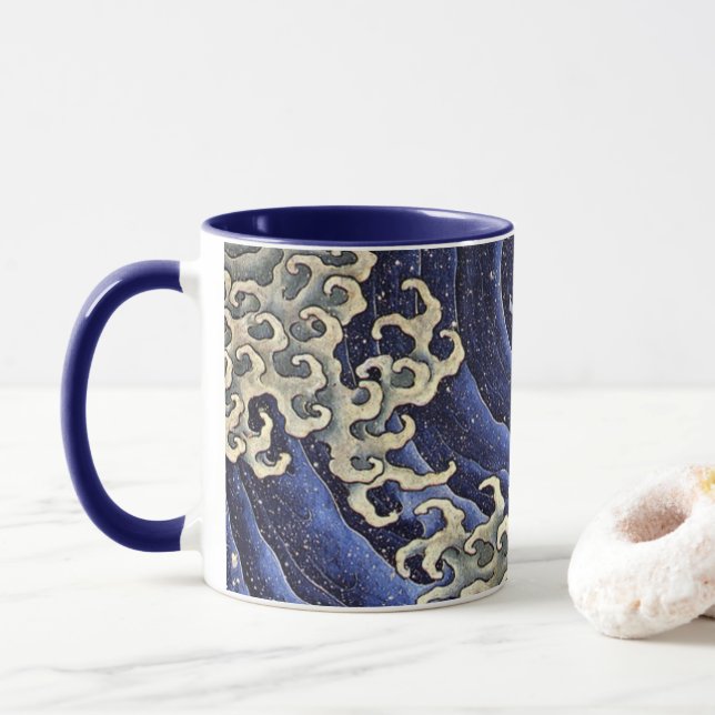 Mug Vague Masculine de Hokusai (Avec donut)