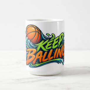 Mug Vagues de basket-ball : Continuez à jouer