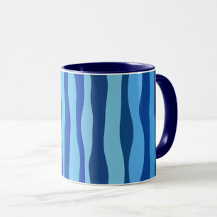 Mug Vagues de bleu cyan marine cobalt bleu ciel