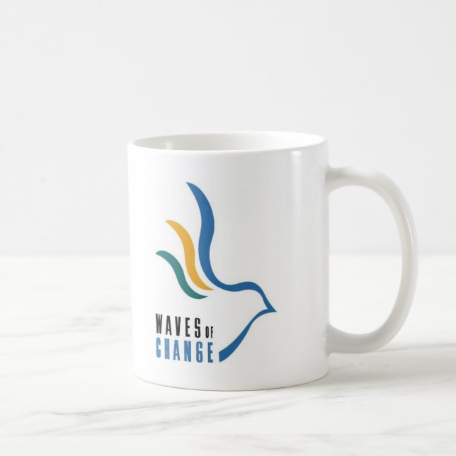 Mug Vagues de café de changement - customisé (Droite)