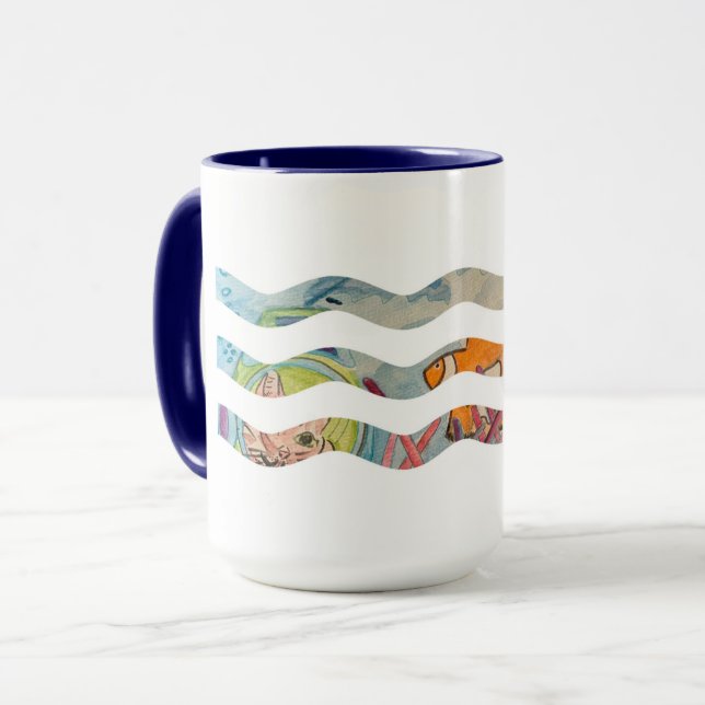 Mug Vagues de chats (Devant gauche)
