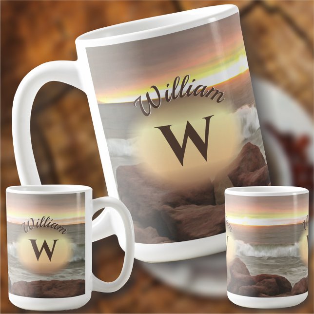 Mug Vagues et boulders 0893 (Créateur téléchargé)