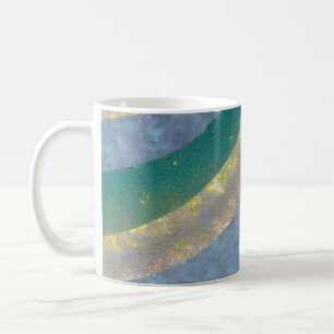 Mug Vagues fracturées du paysage marin Abstrait 16
