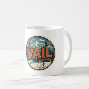 Mug Vail colorado vintage extérieur hiver neige ski