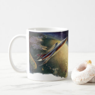 Mug Vaisseau spatial de science-fiction vintage Avion