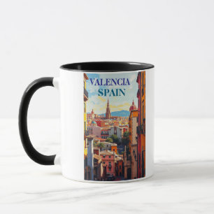Mug Valence Espagne Voyage Art Vintage