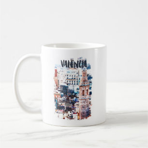 Mug Valencia Espagne Architecture Aquarelle Ville