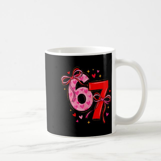 Mug Valentine 67 Six Seven Heart Coquette Bow Valentin (Droite)