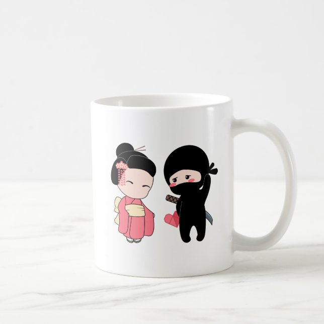 Mug Valentine Ninja et Geisha (Droite)