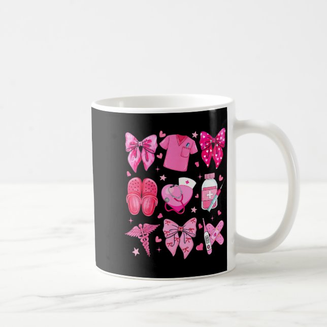 Mug Valentine Nurse Nk Bow Rn Pct Cna Nurse Girl Women (Droite)