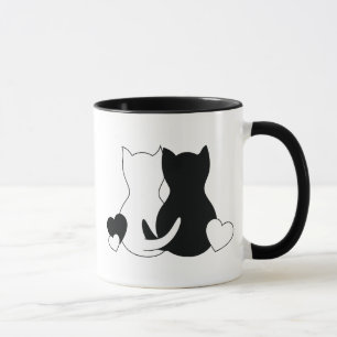 Mug Valentine personnalisée, Chat Kittens Coeur