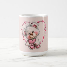 Mug Valentine Teddy in Heart Frame