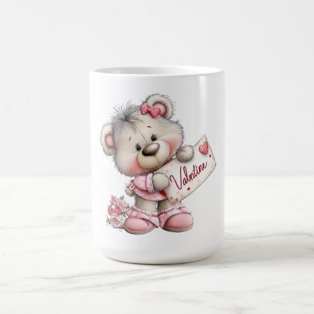 Mug Valentine Teddy with Heart Sign (Centre)