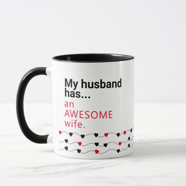 Mug Valentines Cadeaux Petit ami et maris (Gauche)