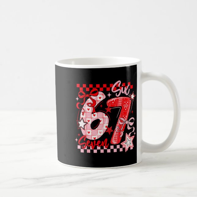 Mug Valentine's Day 67 Six Seven Preppy Hearts Coquett (Droite)